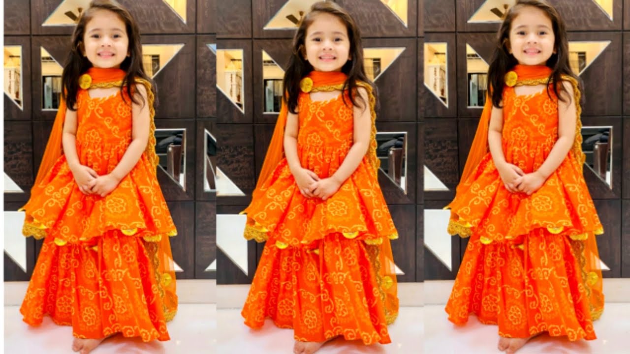 Baby Sharara/Gharara Dress Cutting and Stitching/5-6 Year Old Girl Sharara Dress Cutting & Stitching