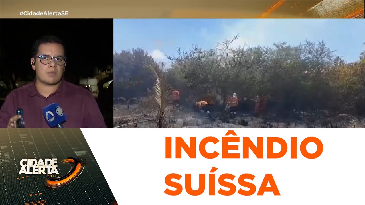 Incêndio em vegetação atinge terreno baldio no bairro Suíssa, em Aracaju - CA