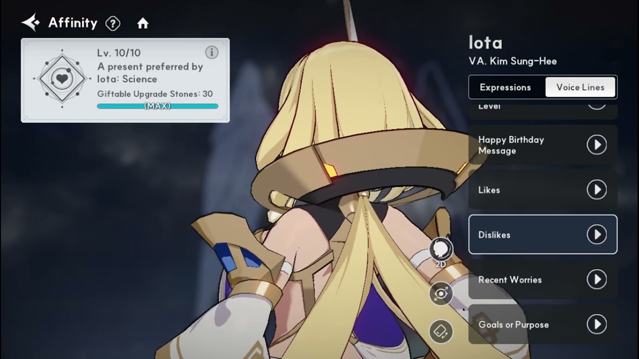 [Outerplane] Monad Iota Korean Voice Lines Before Revision