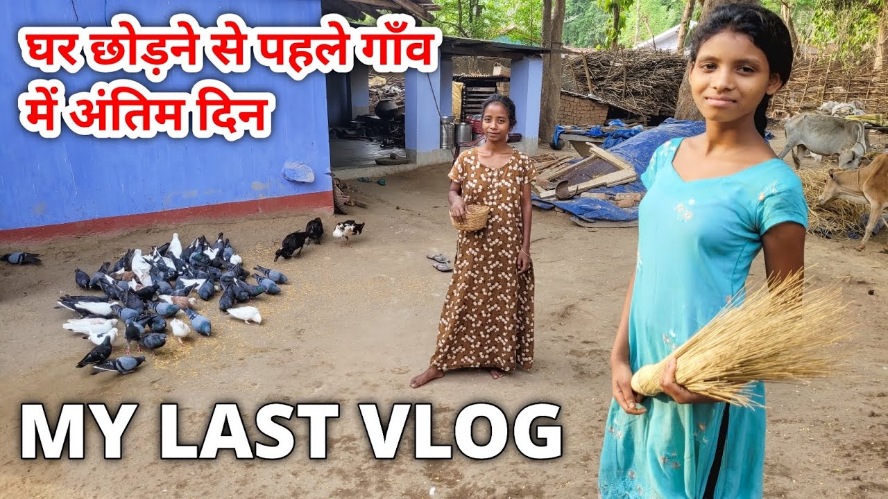 घर छोड़ने से पहले गाँव में अंतिम दिन | MY LAST VLOG | Village girl vs City girl 🤣🥰 | love couple vlog