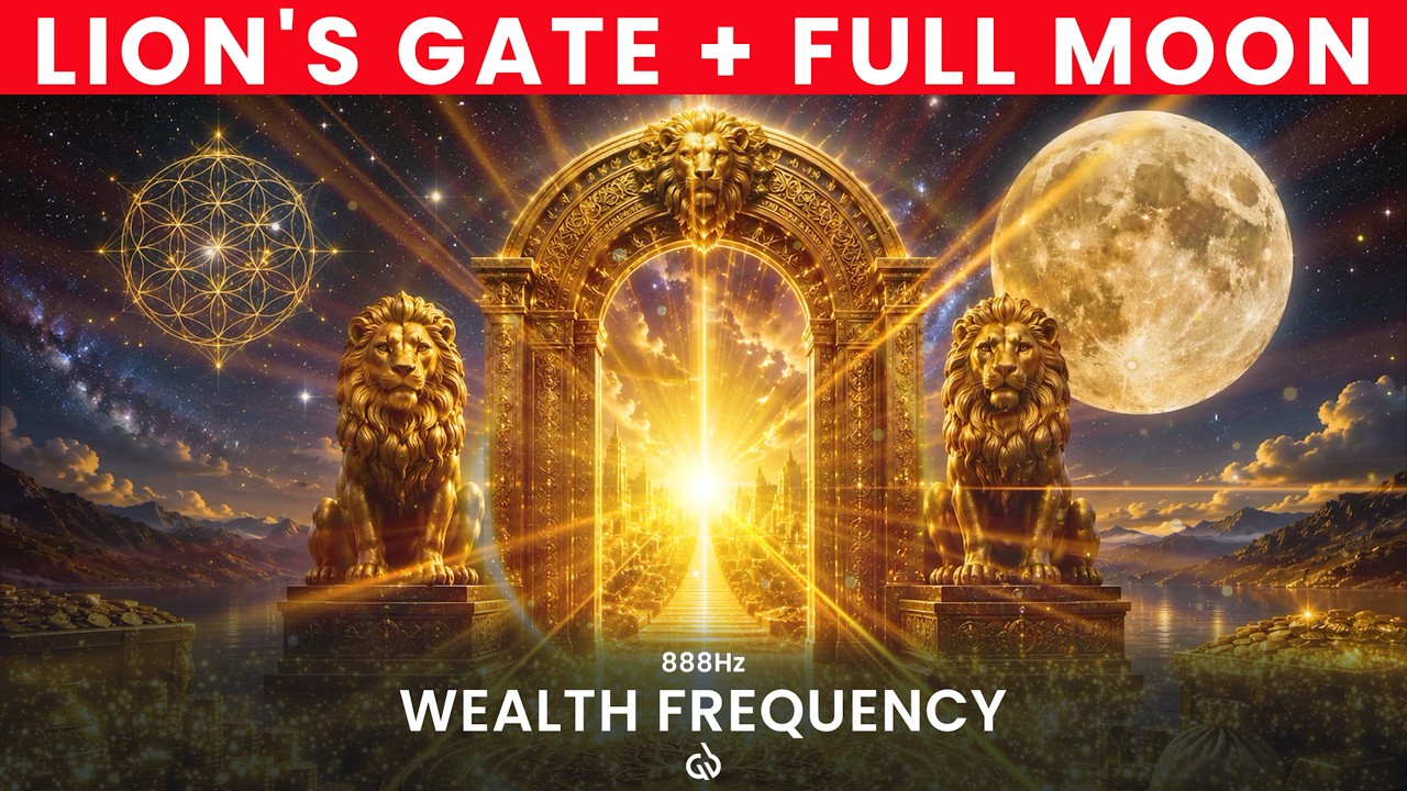 Lion's Gate Portal & Full Moon Meditation: 888 Hz Infinite Abundance & Wealth Frequency