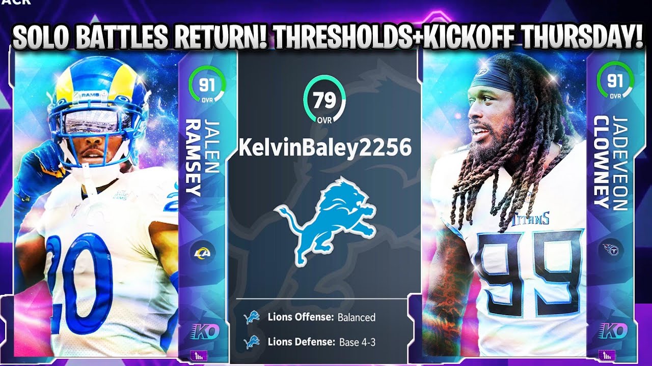 SOLO BATTLES ARE BACK! MADDEN 21 THRESHOLDS REVEALED! ULTIMATE KICKOFF THURSDAY! | MADDEN 21