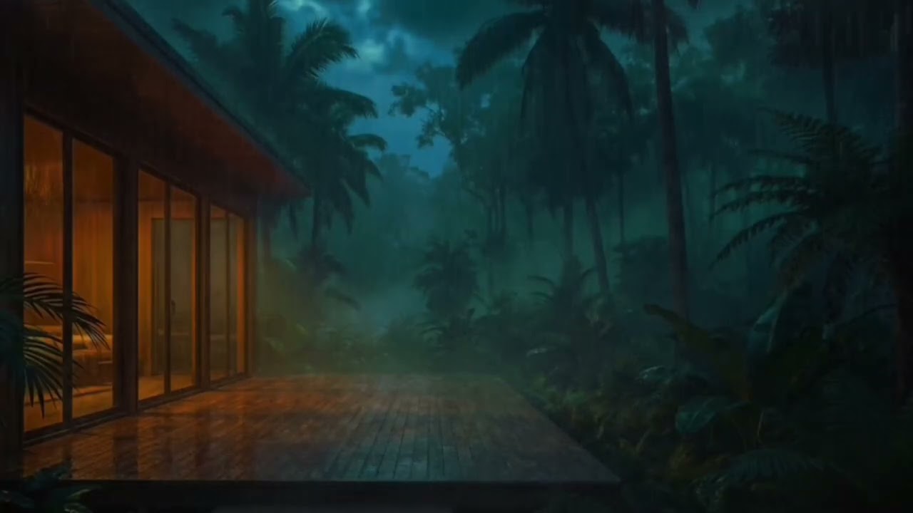 Heavy Rain Sounds for Sleeping || Rain in a cozy cabin in the woods | Perfect for insomnia.