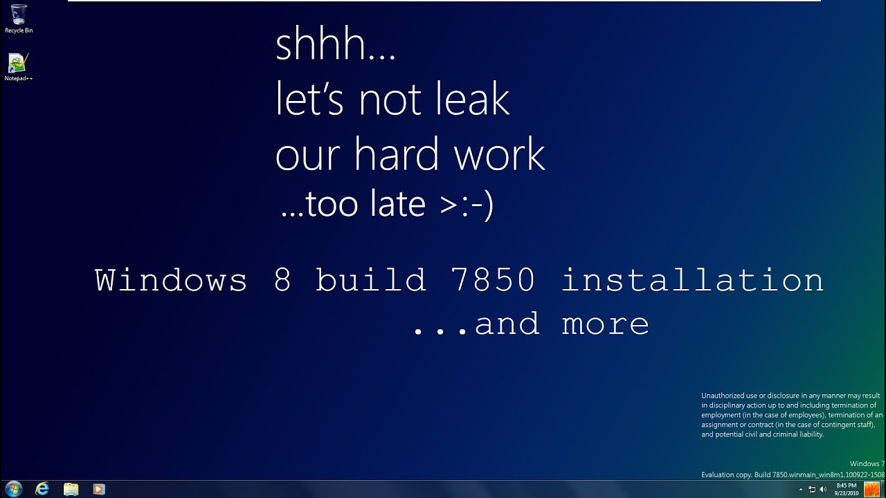 How To Install Windows 8 build 7850
