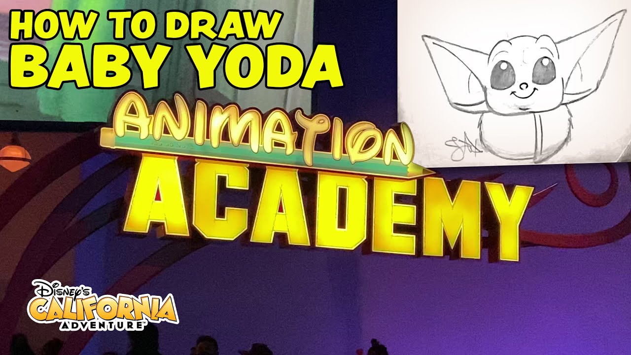 Learn To Draw BABY YODA From A DISNEY ARTIST! | Animation Academy | Disney California Adventure