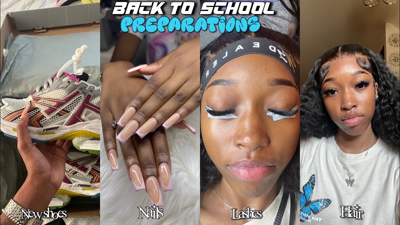 back to school prep/maintenance 2023: lashes, hair, nails, shoes + more