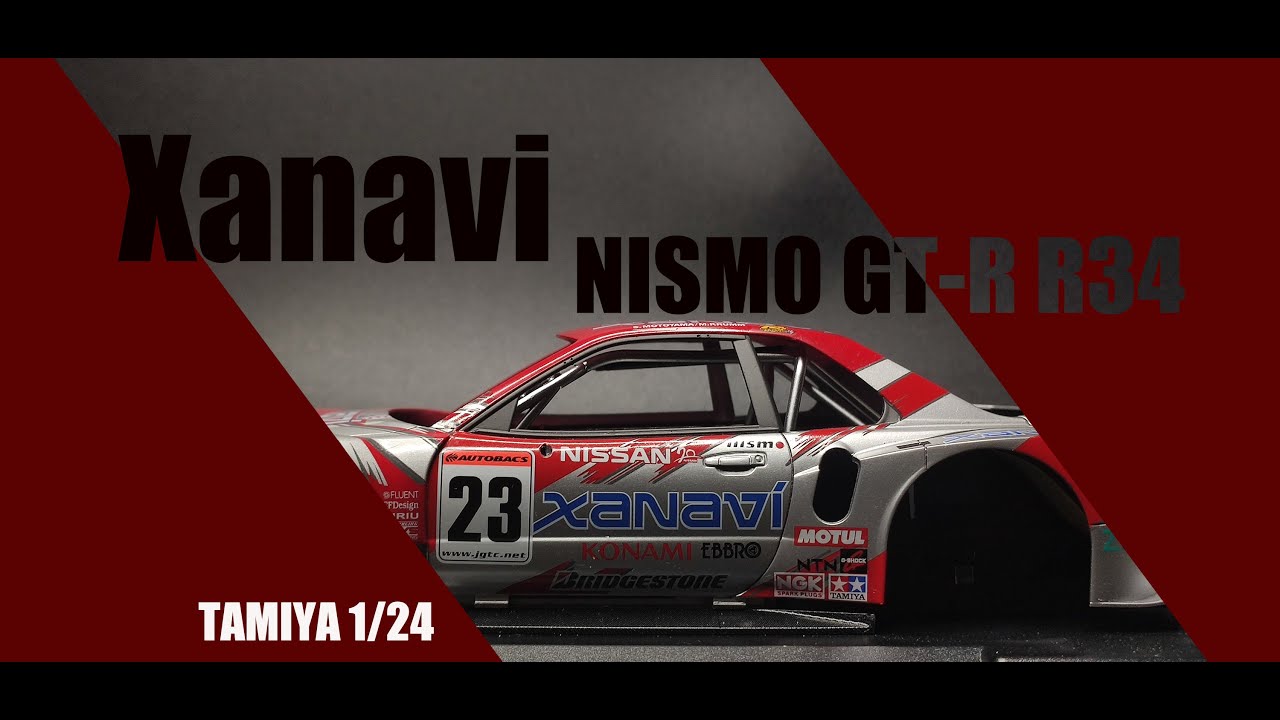 Building a Xanavi NISMO GT-R R34  TAMIYA 1/24 P01 Body and Decal