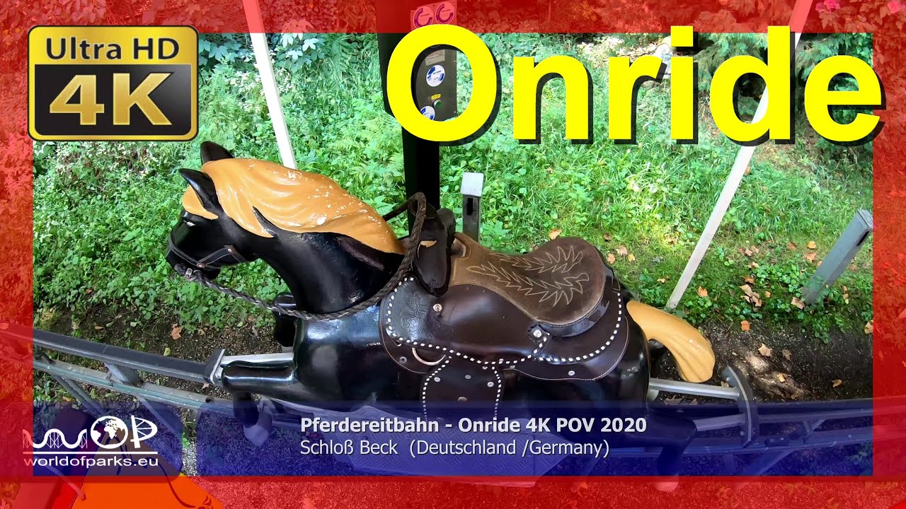 Pferdereitbahn Onride (POV) Video Schloss Beck Freizeitpark NRW &ndash; Metallbau Emmeln - 4K schloss Beck