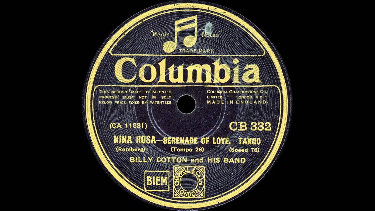 Billy Cotton and his Band - Serenade Of Love - 1931