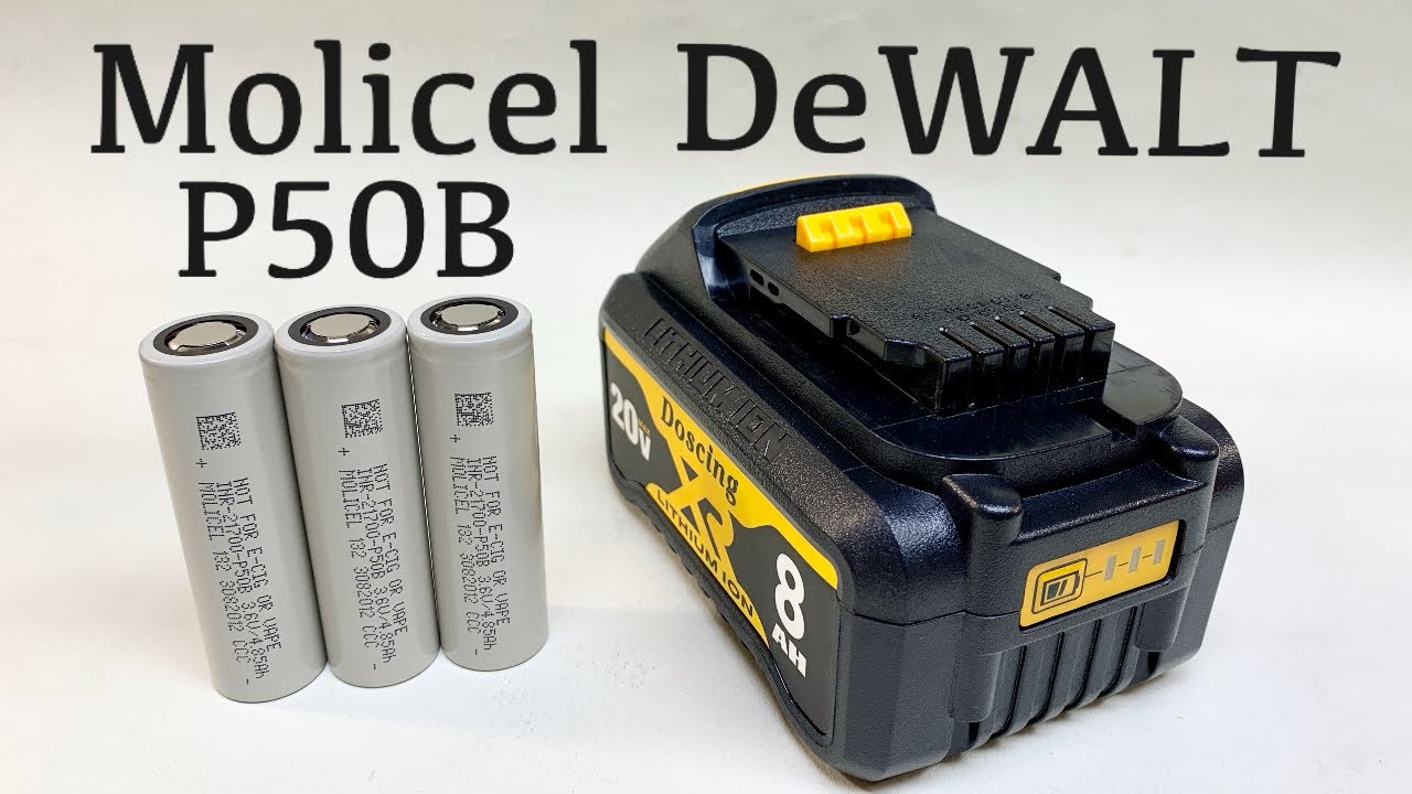 Надпотужна батарея для DeWALT як зробити самостійно molicel inr21700-p50b