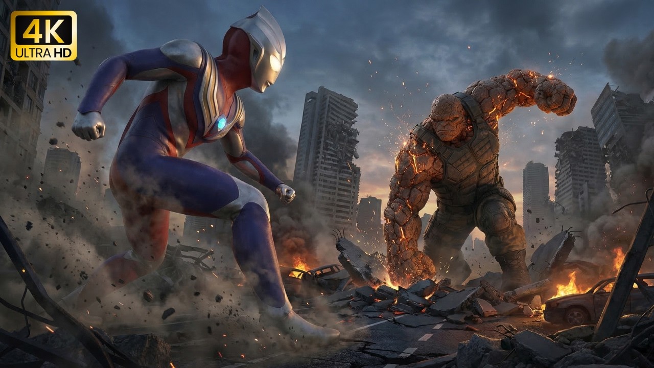 Ultraman vs Doktor Doom 🔥 Epic Battle in Destroyed City | Cinematic Fight Movie
