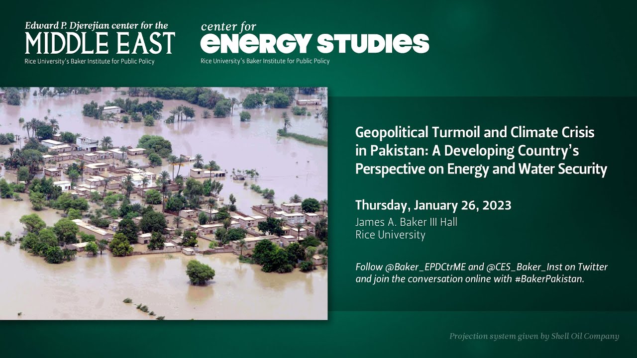 Geopolitical Turmoil and Climate Crisis in Pakistan: A Perspective on Energy & Water Security