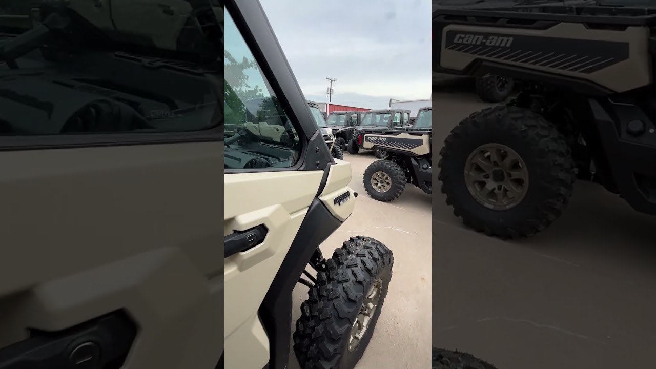 2025 CAN-AM Defender MAX Limited HD10 Desert Tan & Stealth Black WALK AROUND