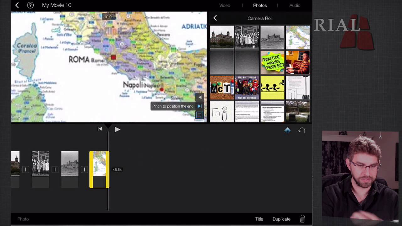 Editing in iMovie on iPad