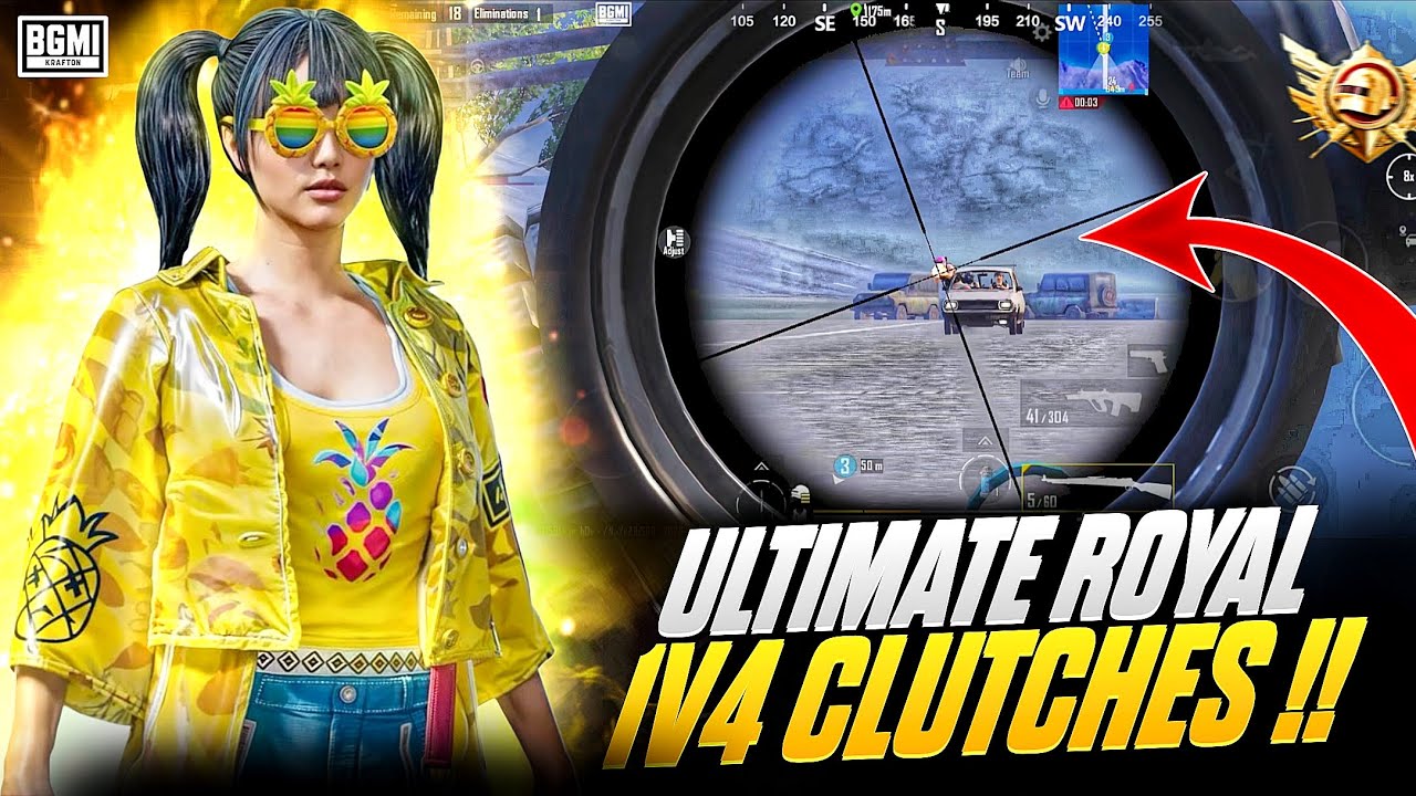 FASTEST ANDROID 60FPS PLAYER 🔥 | ULTIMATE ROYAL 1V4 CLUTCHES‼️ | BGMI
