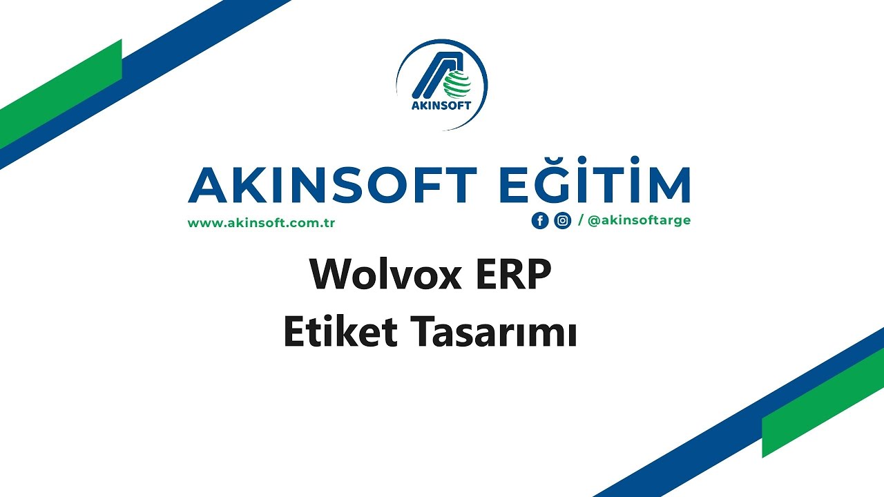 Akınsoft Wolvox Erp/Hızlı Satış Etiket Tasarımı