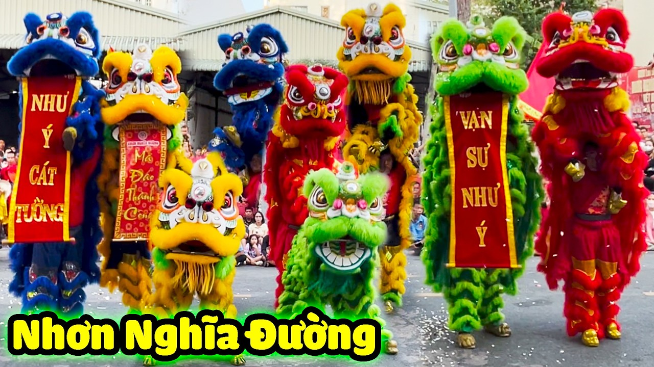Múa Lân Sư Rồng Cực Hay 2026 đoàn LSR Nhơn Nghĩa Đường biểu diễn tại Bình Dương