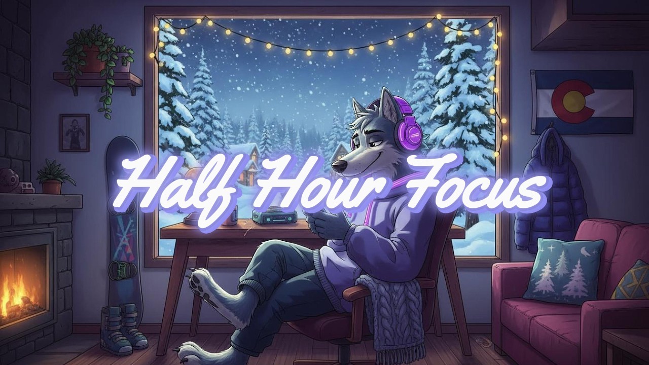 30 Minute Deep Focus Session | Aspen Colorado Snow DJ Calm Music| Half Hour Focus
