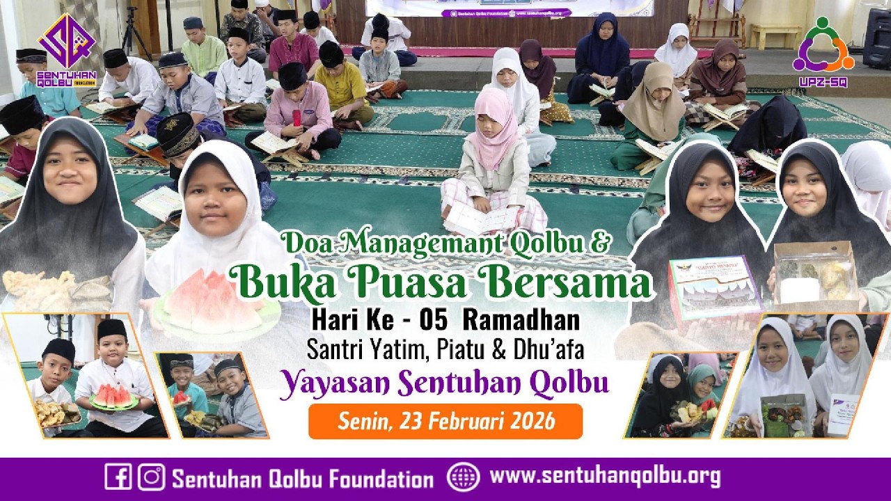 Buka Bersama Santri Yatim, Piatu & Dhu'afa Hari Ke - 5 Ramadhan 1447 H