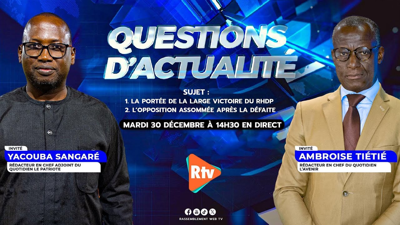 Questions d'Actualité du 30 décembre 2025