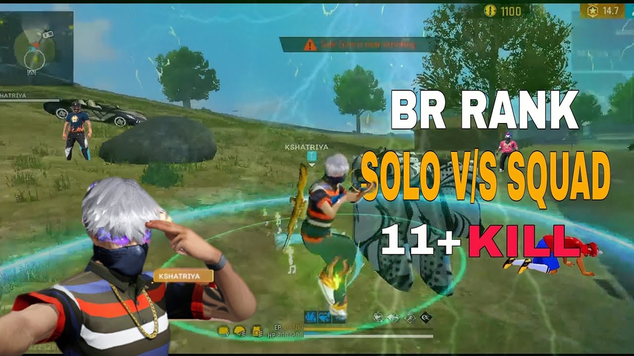 AC80+M1014 SOLO V/S SQUAD NOOB LOBBY BR RANK 11+ KILLS