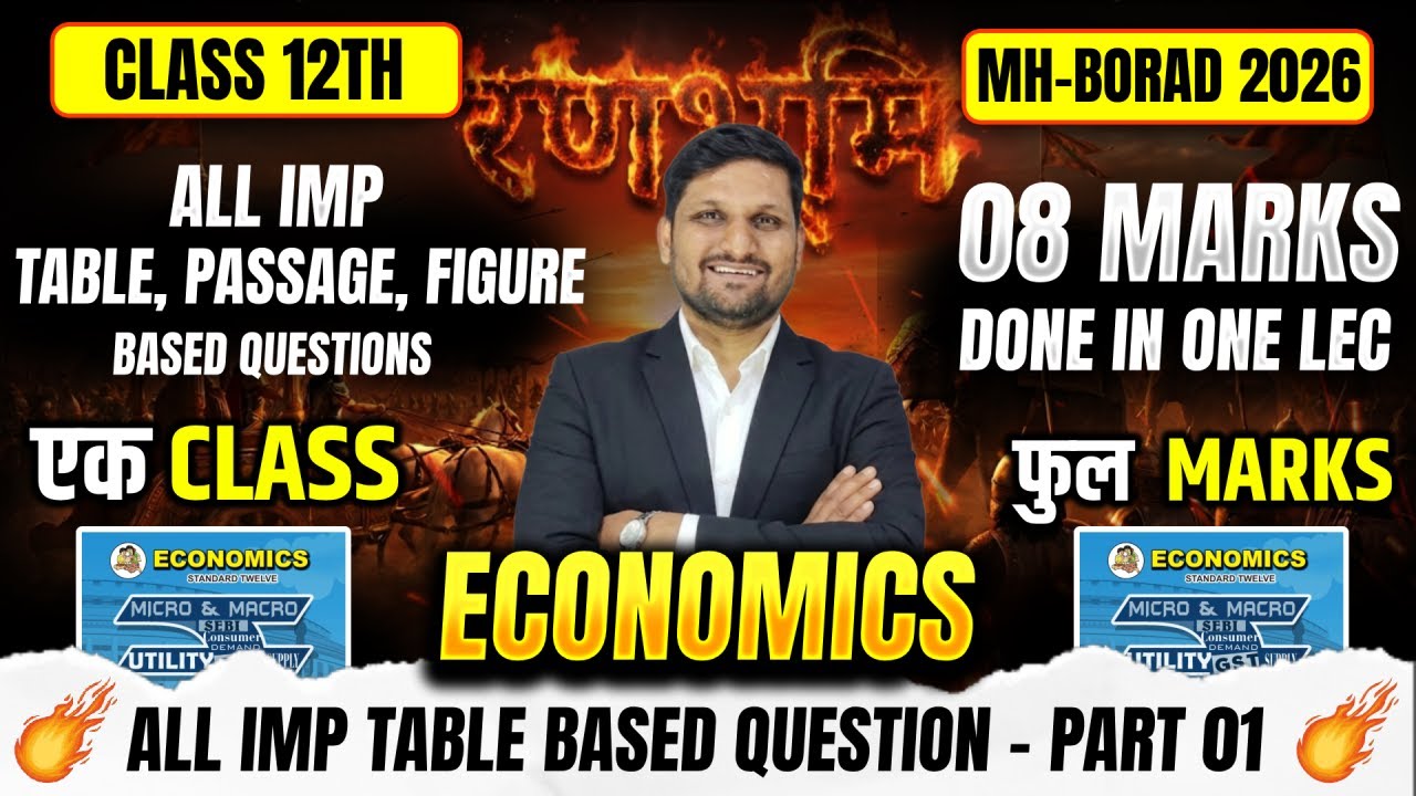All IMP Table, Figure, Passage Based Question | 12th ECONOMICS LIVE🔴PART 01 | 08 Marks Sure 🎯| AKCA