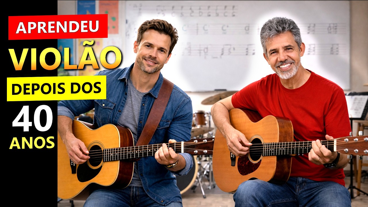 39 Anos. Primeira Aula. Primeira Música no Violão - Prof. Sidimar Antunes