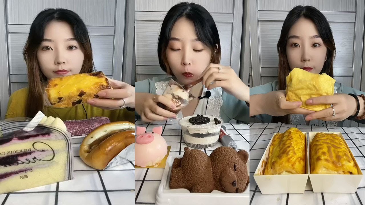 ASMR CREPE CAKE || Chinese Dessert Mukbang || REAL SOUND