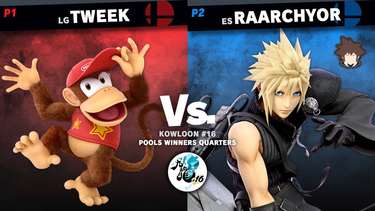 KOWLOON #16 Pools - Tweek (Diddy Kong) VS Raarchyor (Cloud, Sora) SSBU Tournament