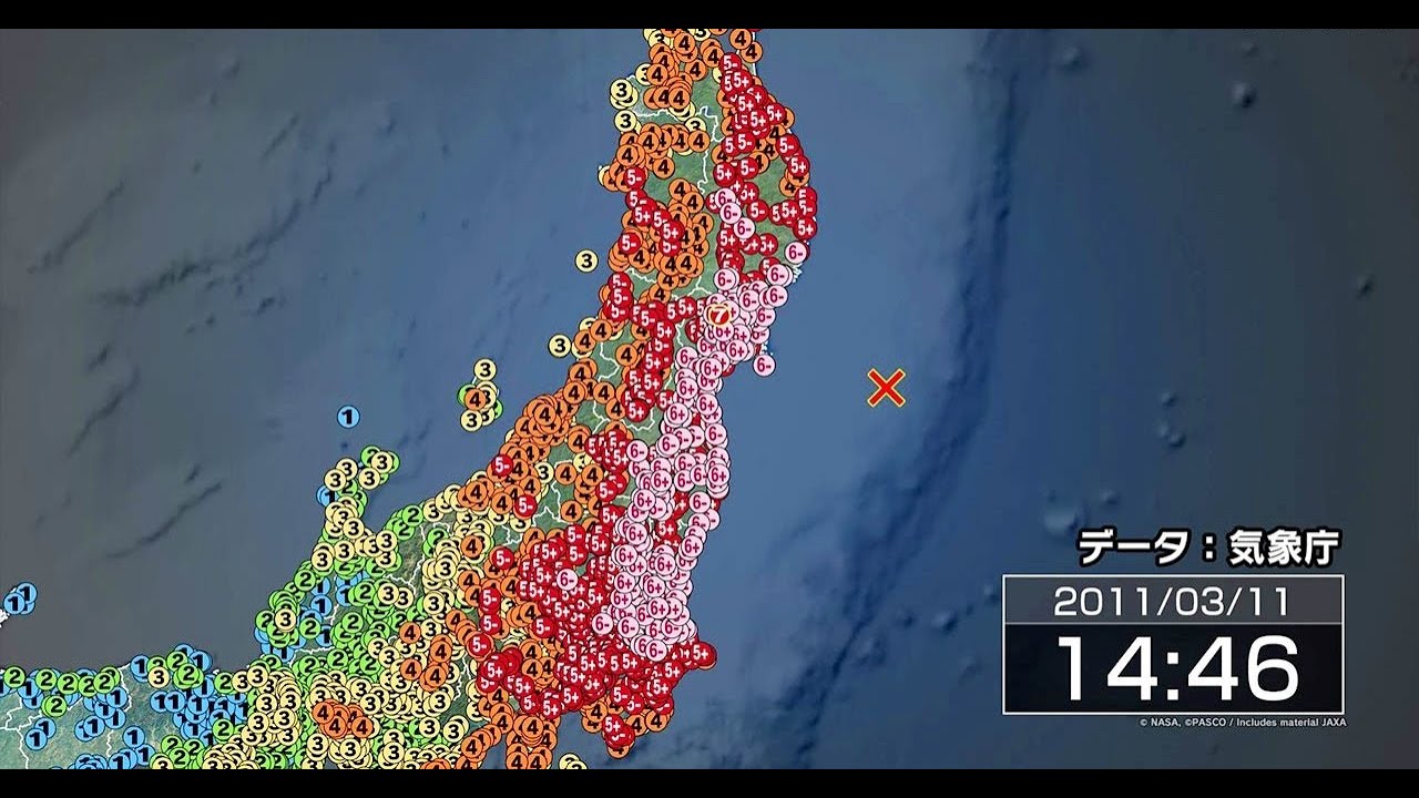 【東日本大震災】11th March  '11  1446   2254 8h28min East Japan Great Earthquake