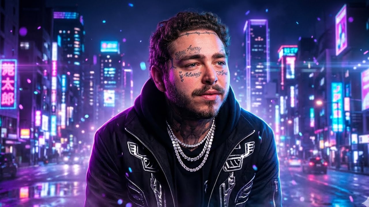 Neon Nights 🌌 Post Malone Inspired Pop-Rap | AI Music Video