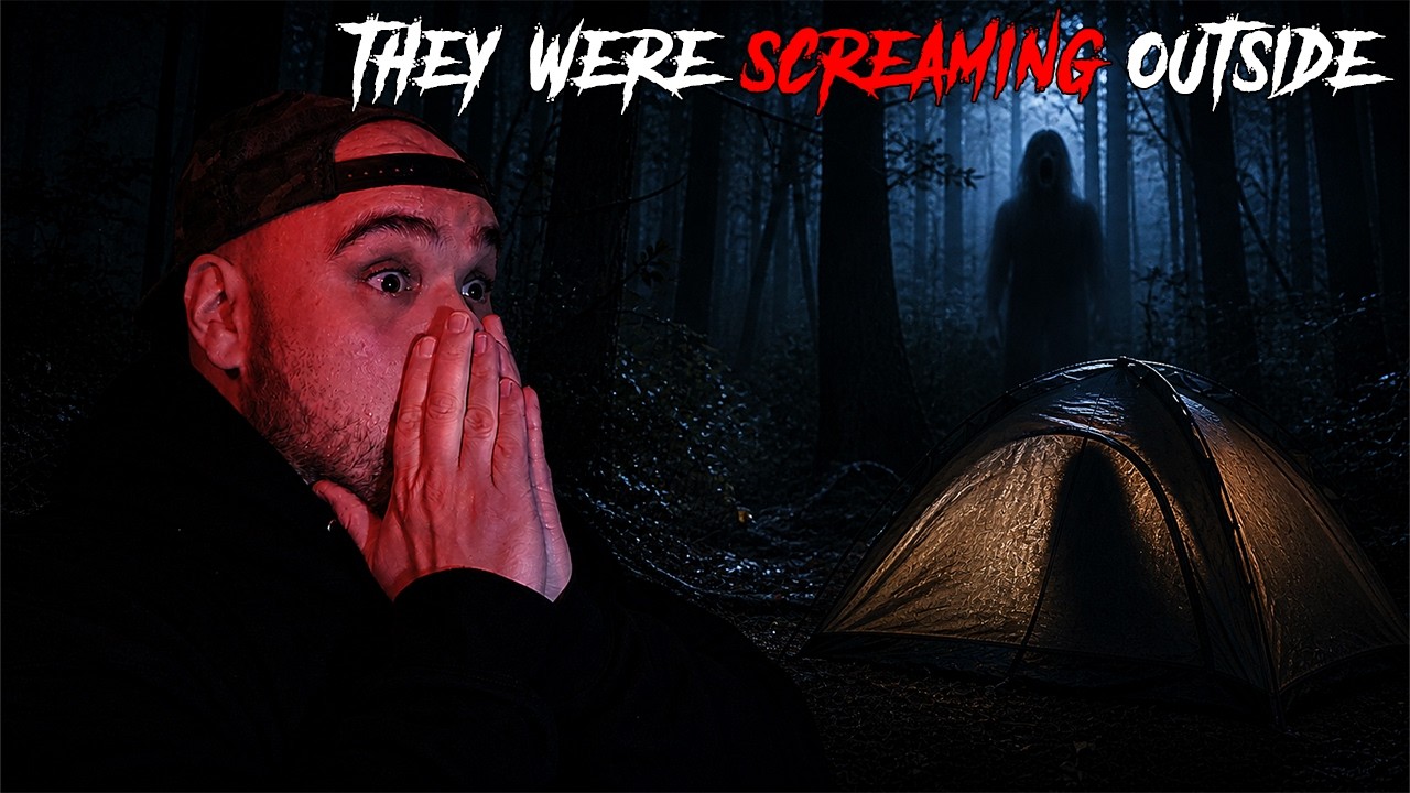 Heard SCREAMING outside my tent while CAMPING in a HAUNTED FOREST!