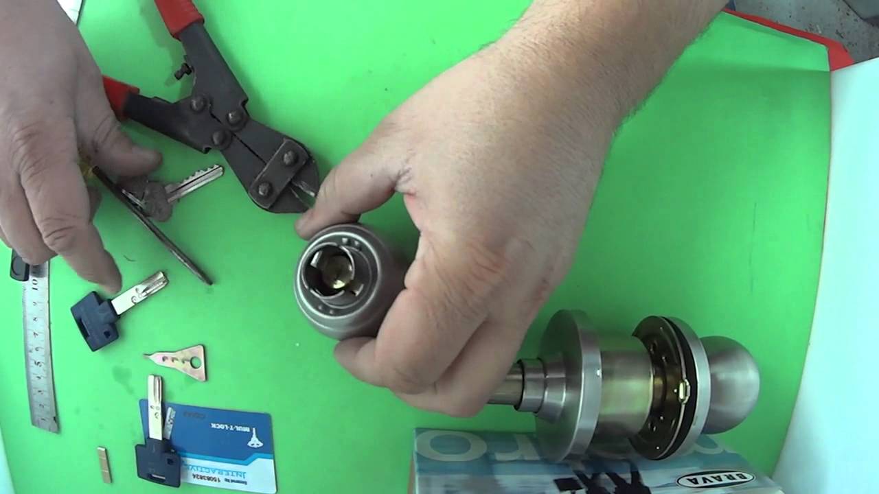 Installing Mul-T-lock high security key cylinder in knob lock