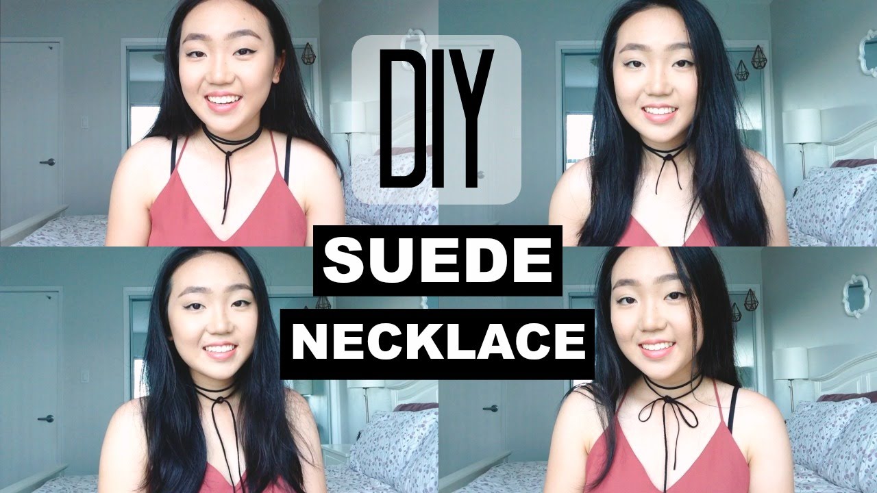 DIY SUEDE WRAP CHOKER NECKLACES - for $2! | Sher Chu