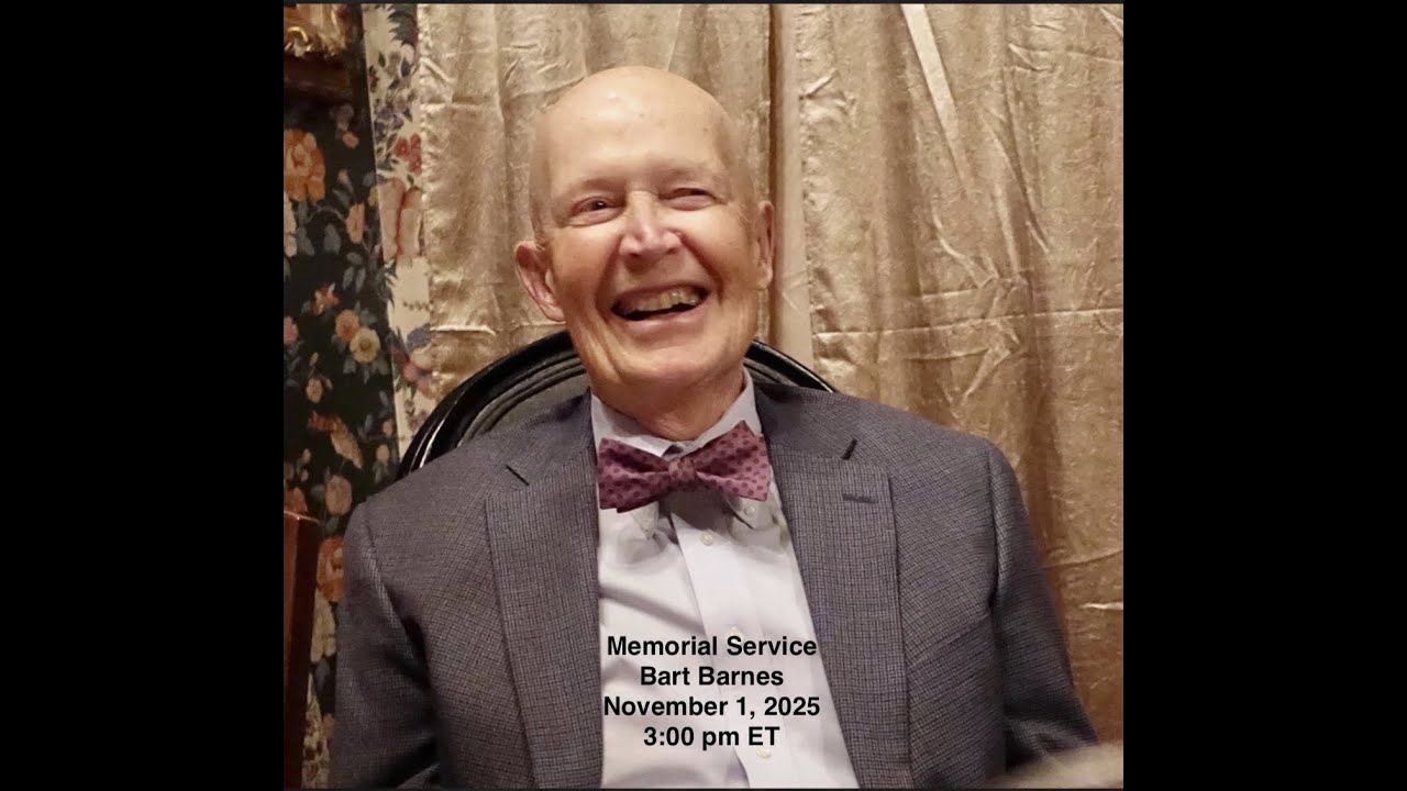 3 pm November 1, 2025 - Celebration of Life for Bart Barnes