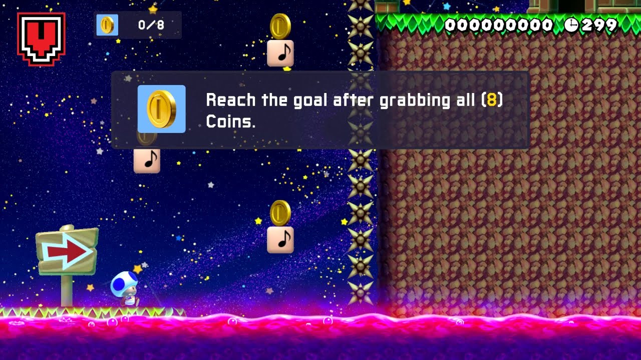 15 Toxic Note Panic (SHORT) // SUPER MARIO MAKER 2 original level
