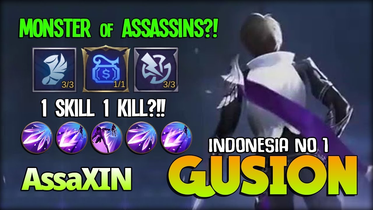 Perfect Hand?! Gusion Brutal Dagger 22 KILL! AssaXIN Indonesia No 1 Gusion ~ Mobile Legends