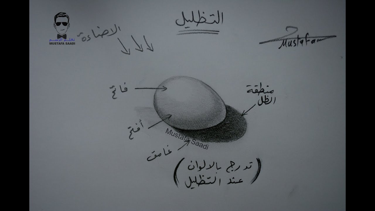 اساسيات الرسم تعلم تظليل الرسم بالرصاص للمبتدئين