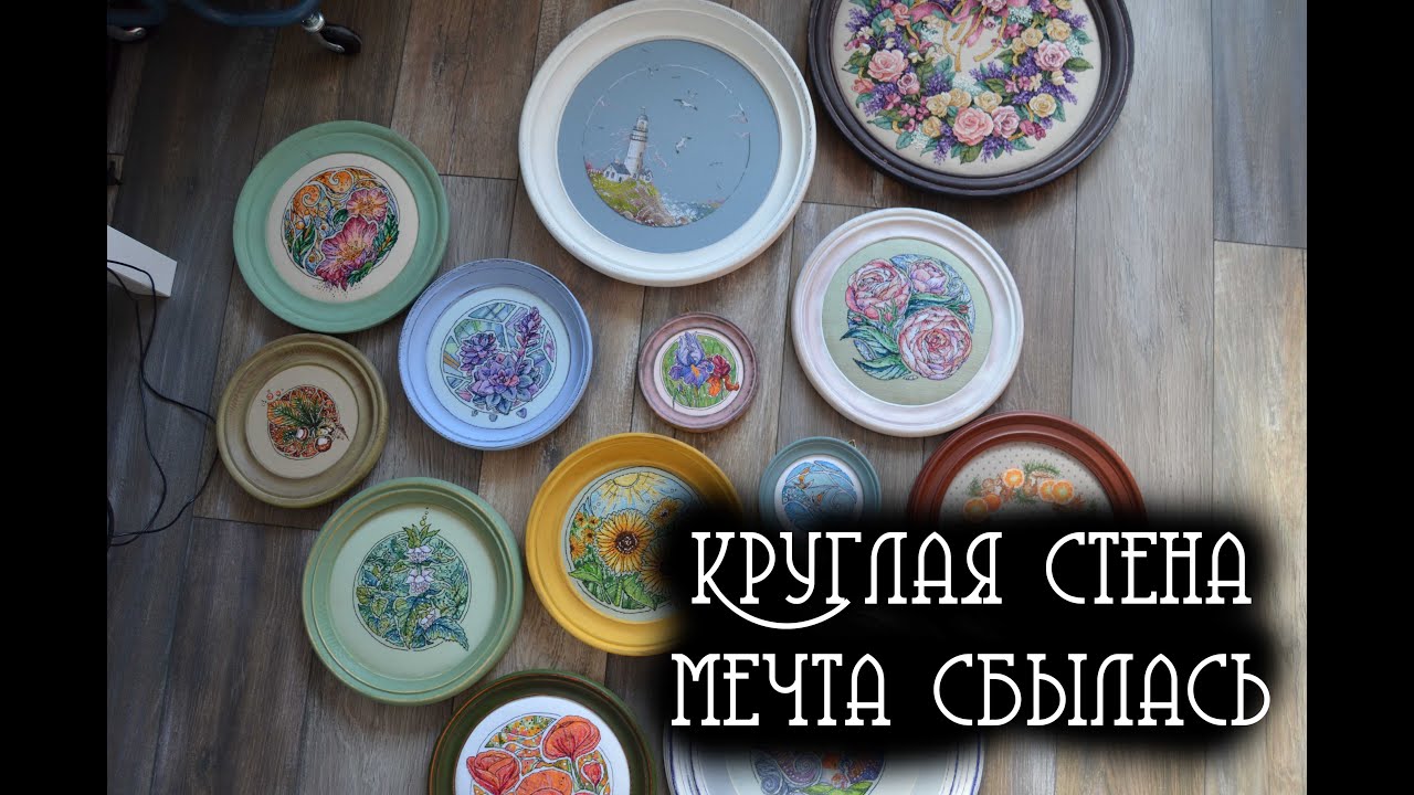 Круглые оформленные дизайны. Круглая стена.