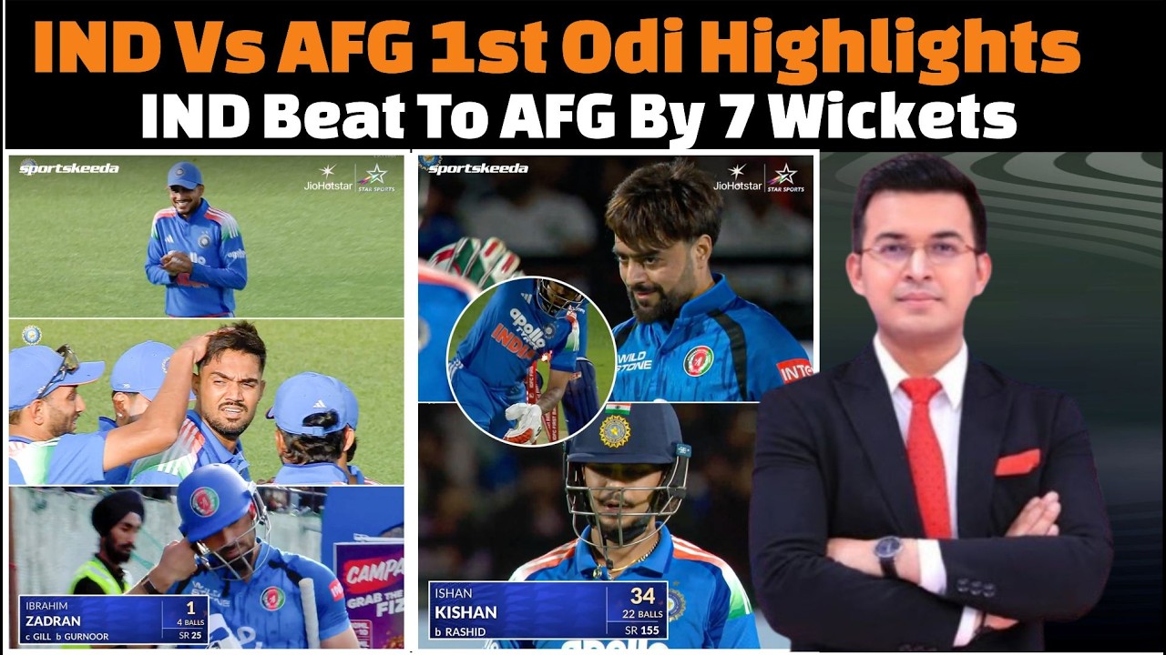 India vs Afghanistan 1st ODI match complete highlights 2026 today