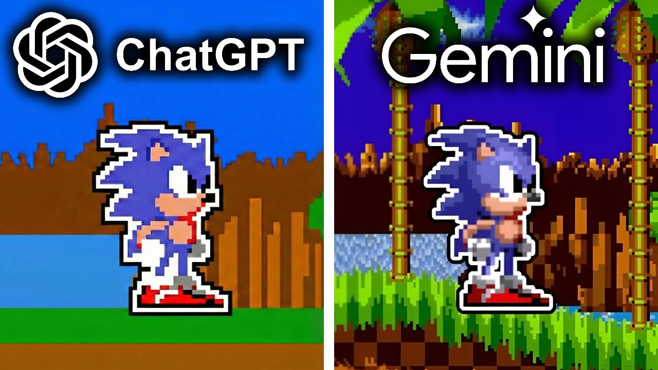 ChatGPT против Gemini: Создание Соника с нуля