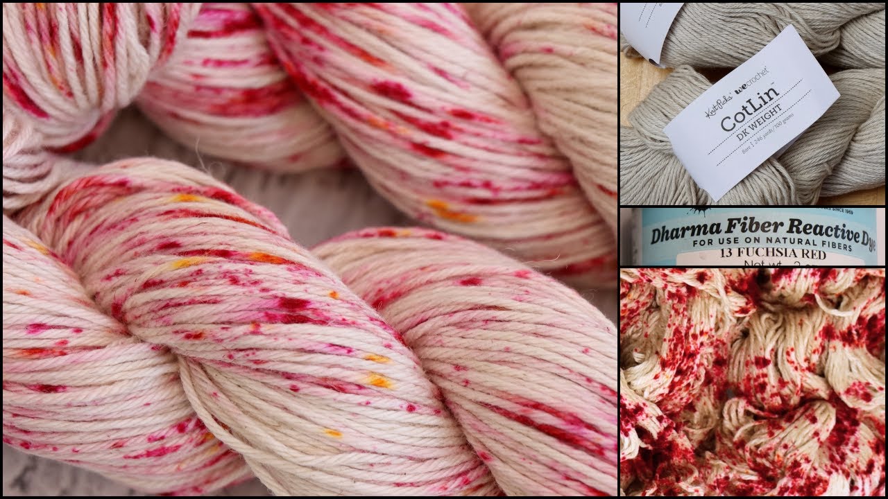 Speckling on Cotton/Linen Yarn with Fiber Reactive dyes (Dyepot Weekly 624)