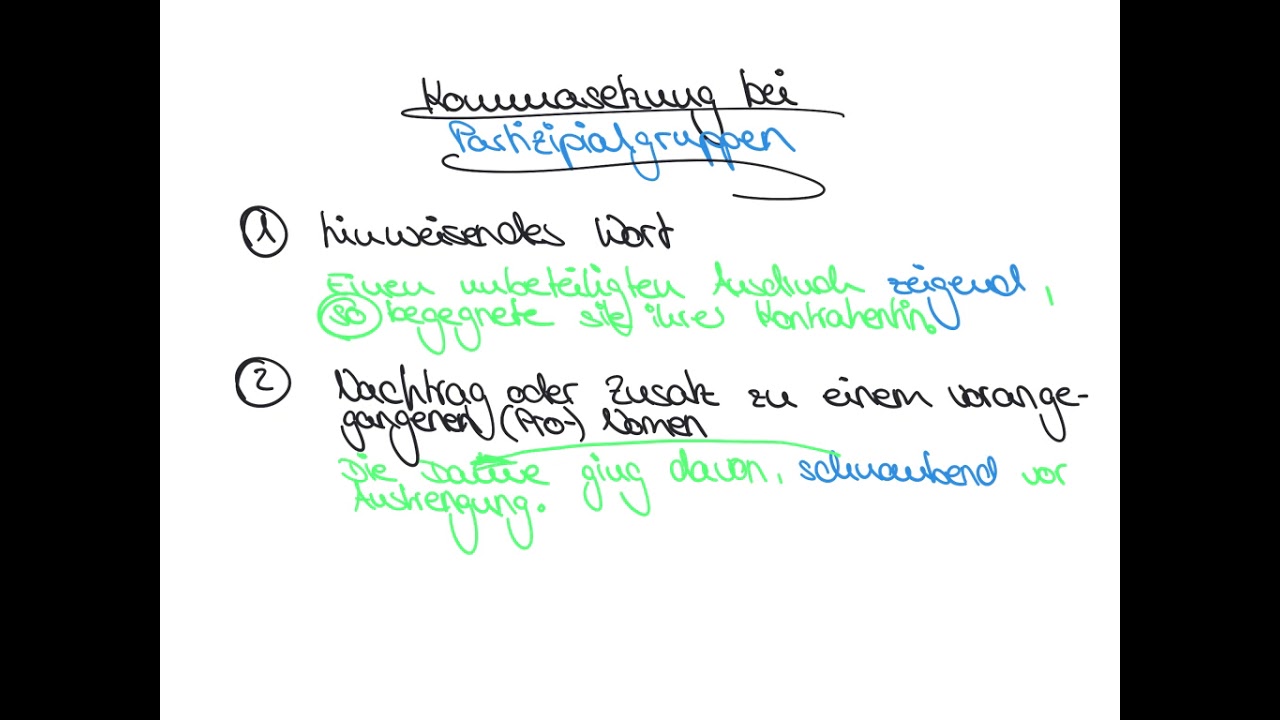 Komma Partizipialgruppen