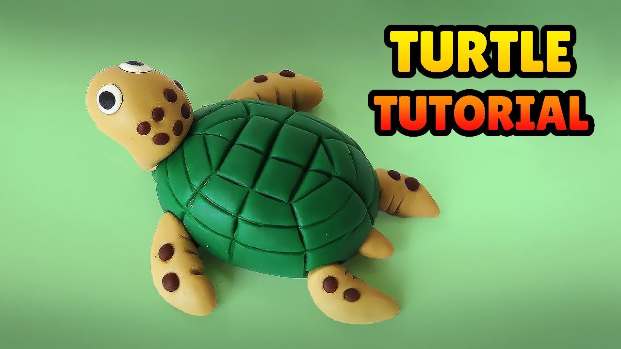 🔴DIY How to make a SEA TURTLE for BEGINNERS - Easy Polymer Clay,  Fondant, plastilina Tutorial