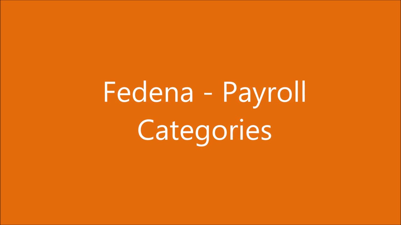 Fedena - Payroll Categories Creation