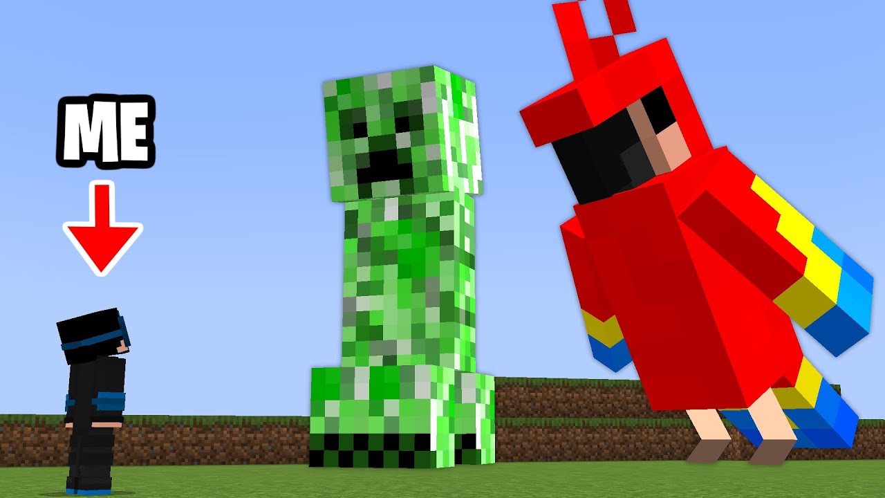 Minecraft, But Every Mob Is Hostile and a Random Size...