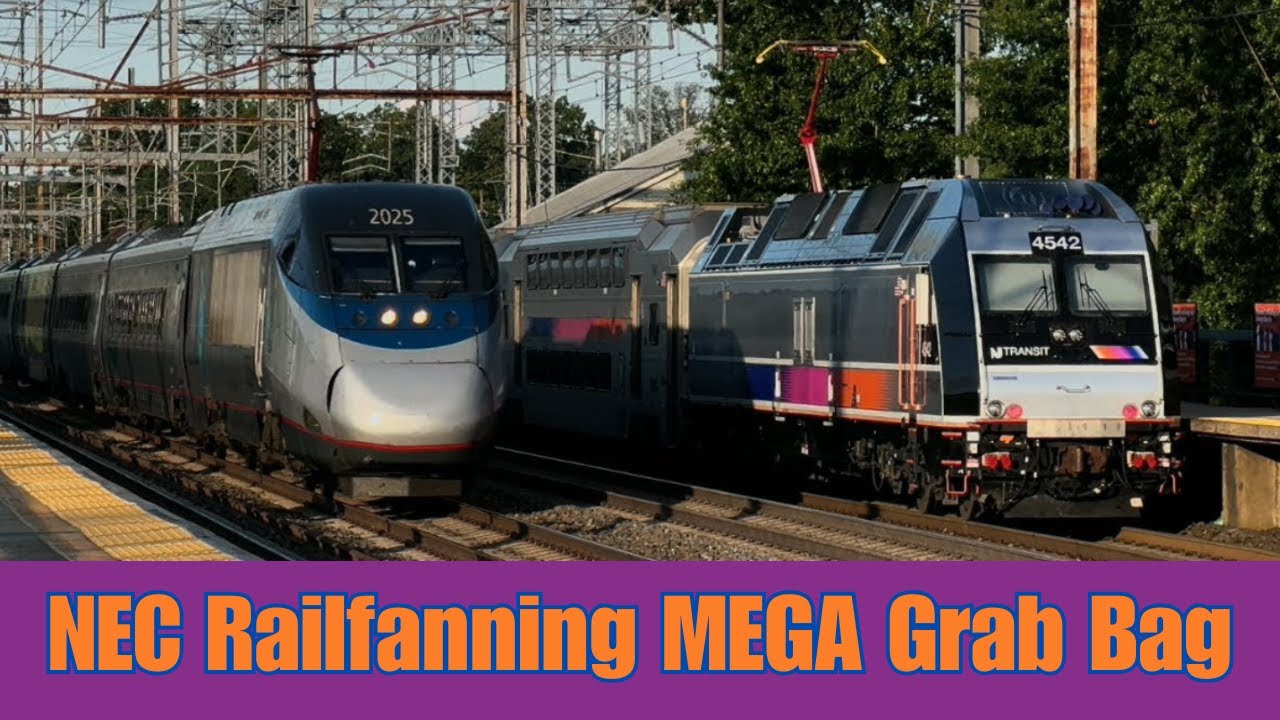 NEC Railfanning Mega Grab Bag! 90 Minutes of NJ Trains in the Speed Zone!