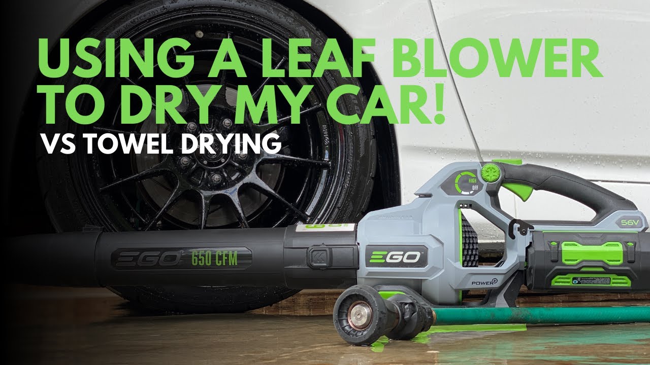 Using A Leaf Blower To Dry Your Car vs Towel Drying!