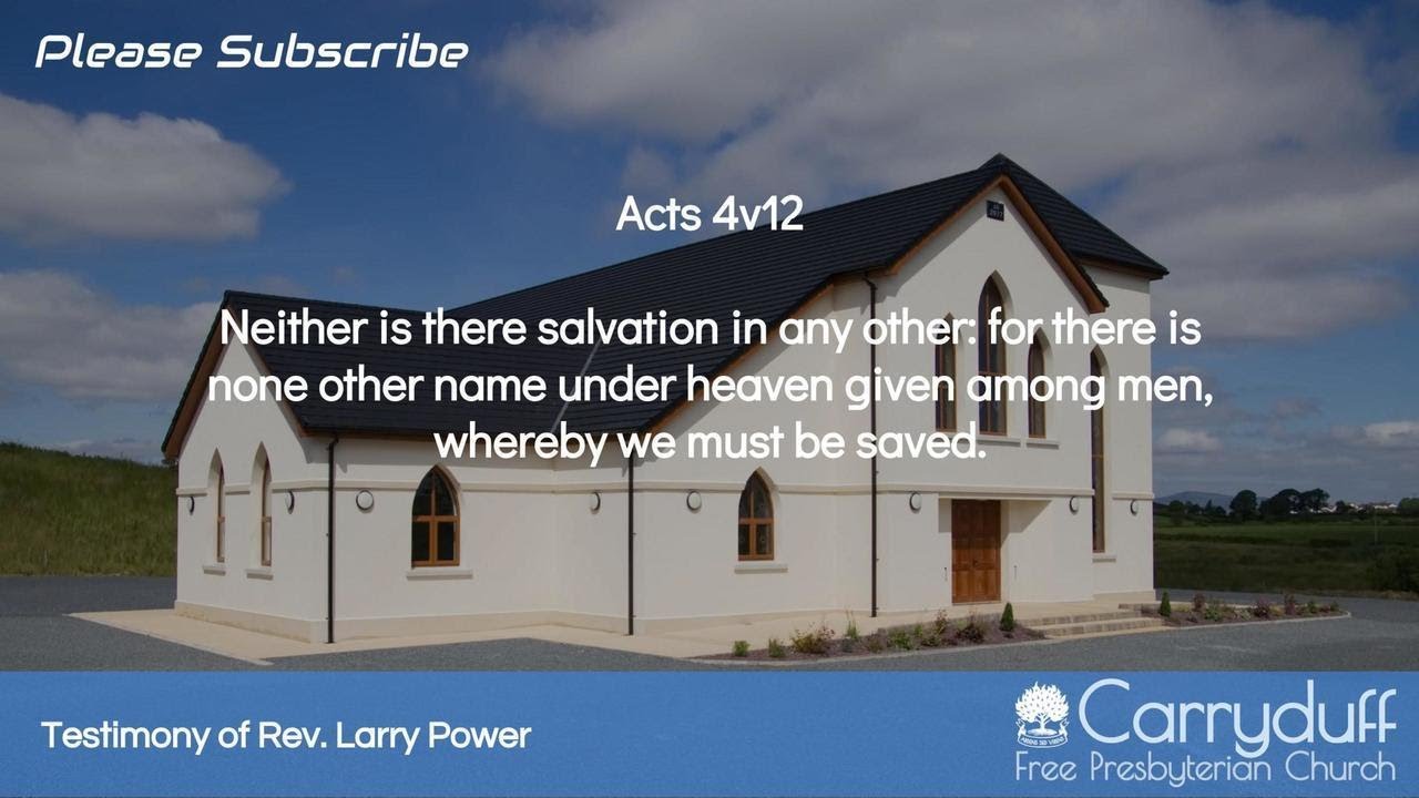 Testimony of Rev. Larry Power