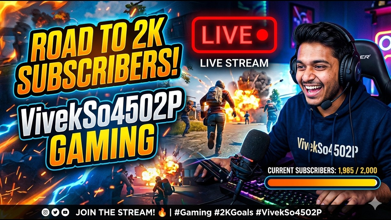 Gaming Live Stream 🔴 Road To 2K Subscribers | VivekSo4502P Gaming
